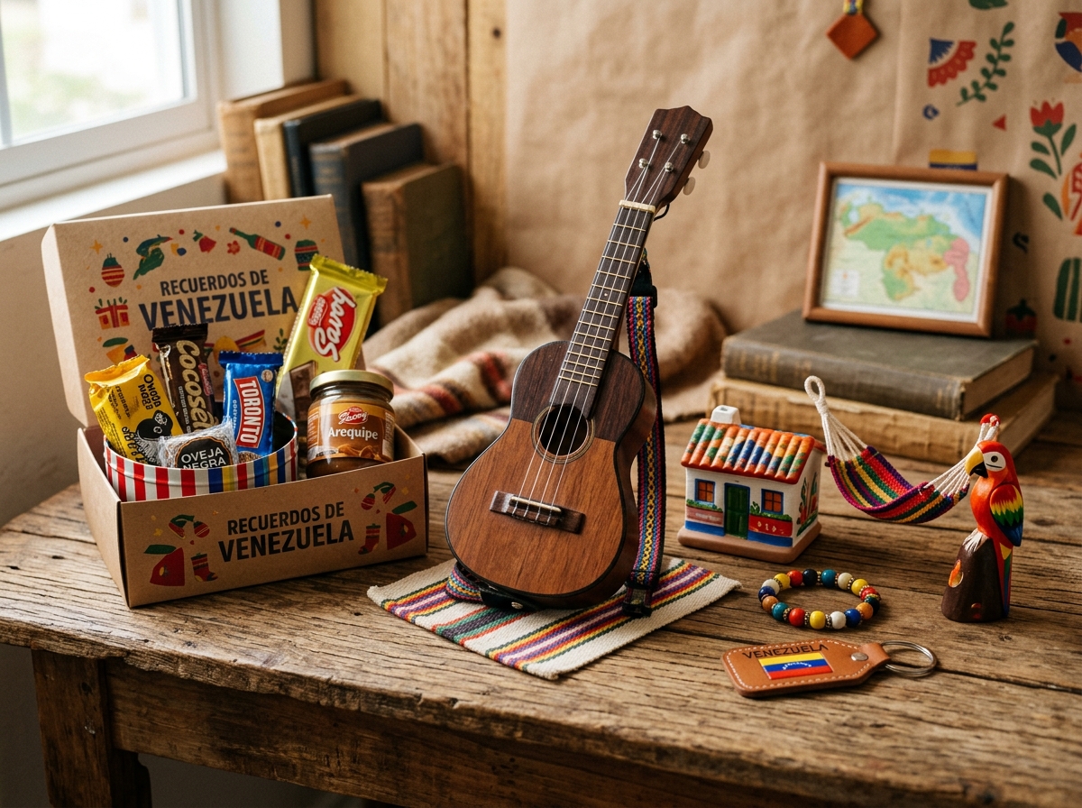 Golosinas estilo gelato y souvenirs tradicionales